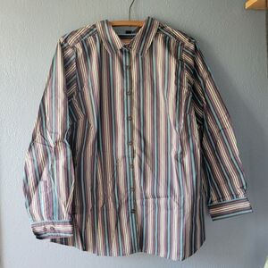 NWT Roaman’s button down long sleave shirt